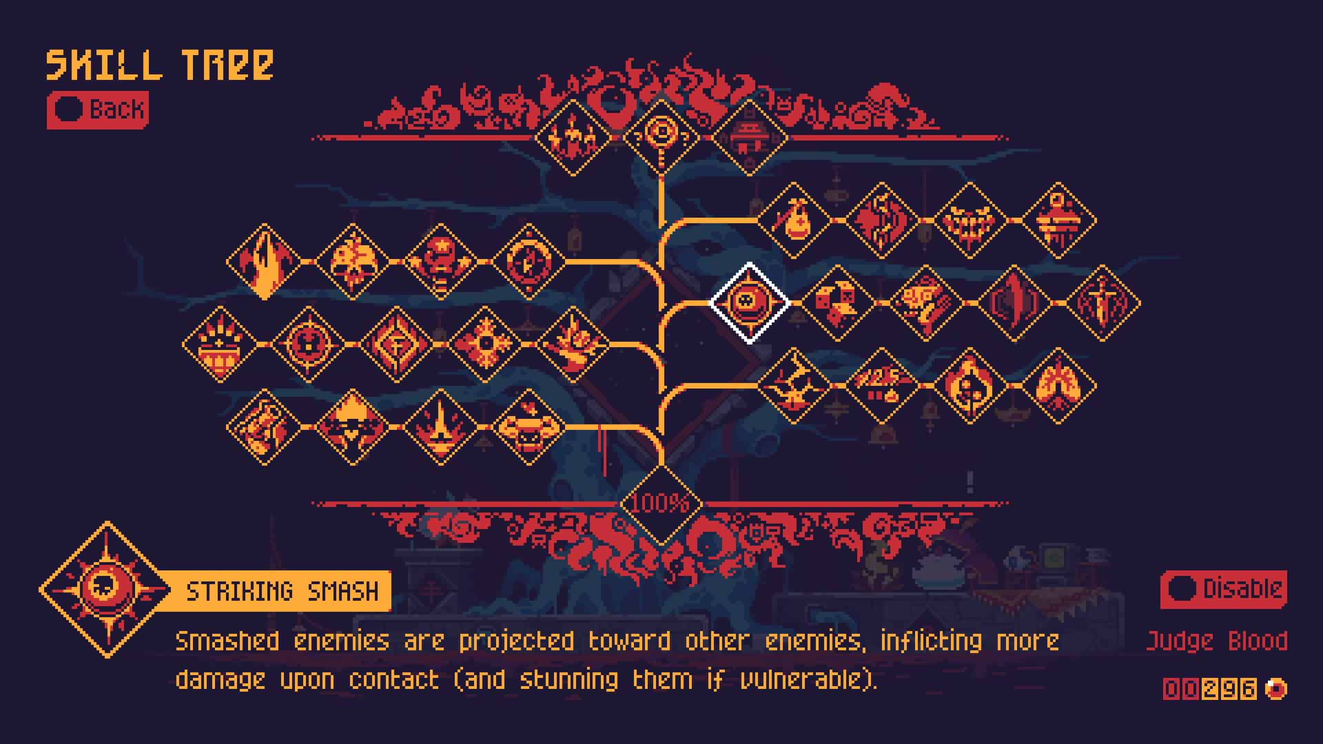 L'arbre de compétences de ScourgeBringer
