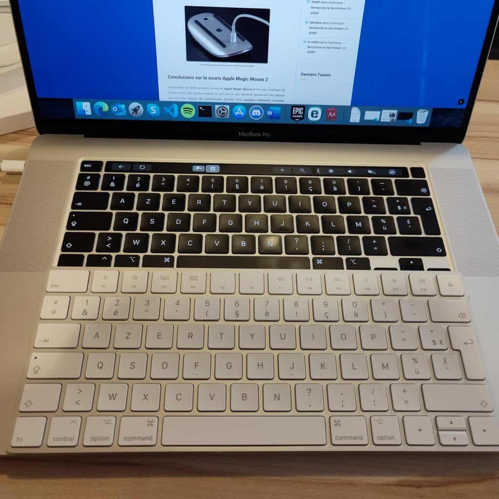 Apple Magic Keyboard : le clavier fait la même taille que celui de mon Macbook Pro 16