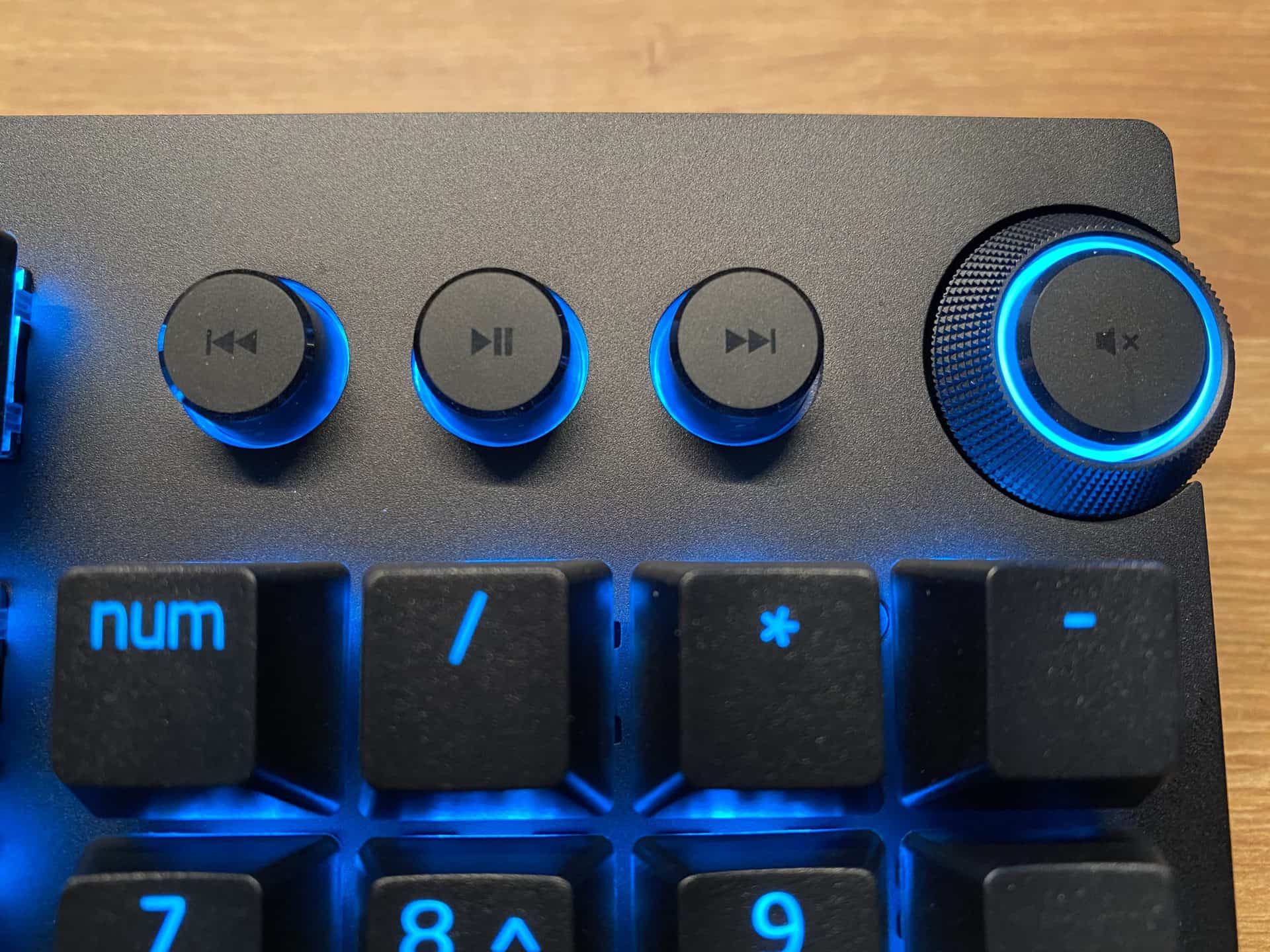 Le contrôle du volume sur la Razer Blackwidow V3 PRO