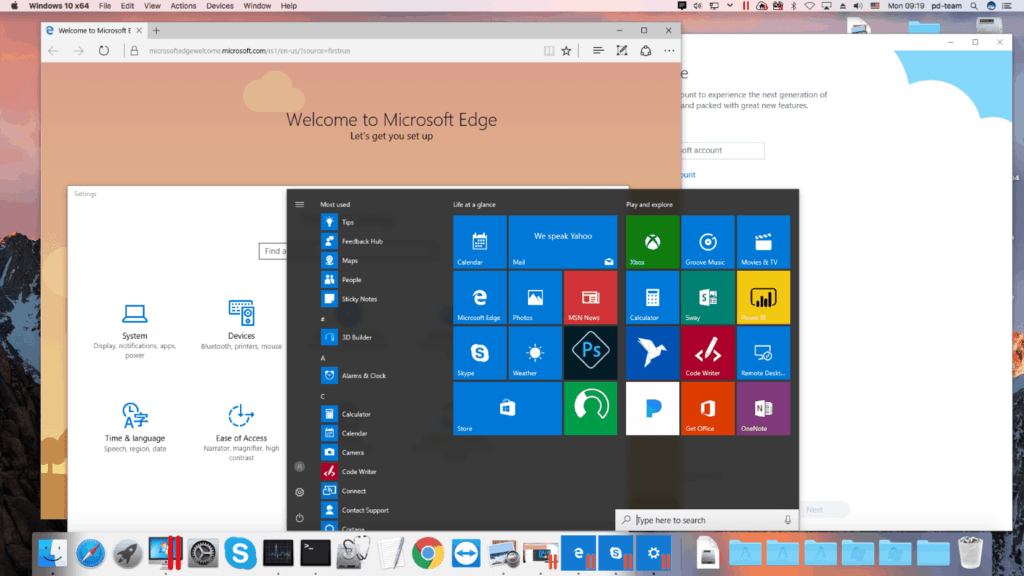 Avec le mode cohérence, les applications Windows font partie intégrante de votre Mac