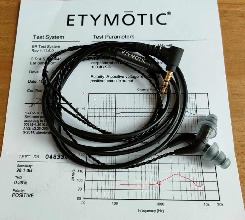 Etymotic ER4SR certificat