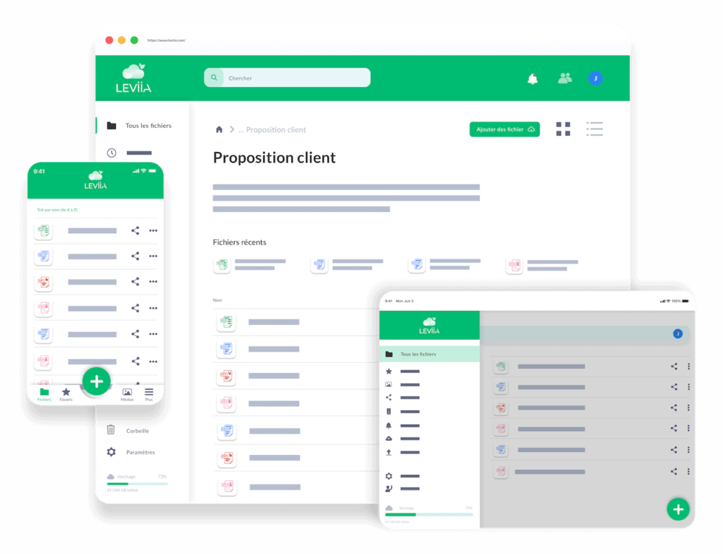 Les interfaces particulièrement soignées de Leviia