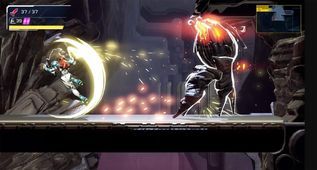 Des images du gameplay de Metroid Dread