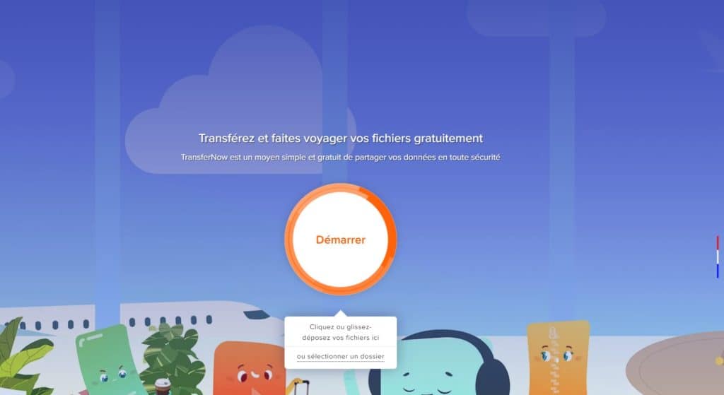 L'interface épurée de TransferNow est agréable à utiliser