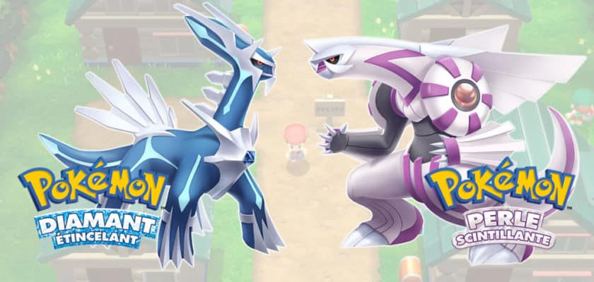Le visuel officiel de Pokémon Diamant Étincelant et Pokémon Perle Scintillante