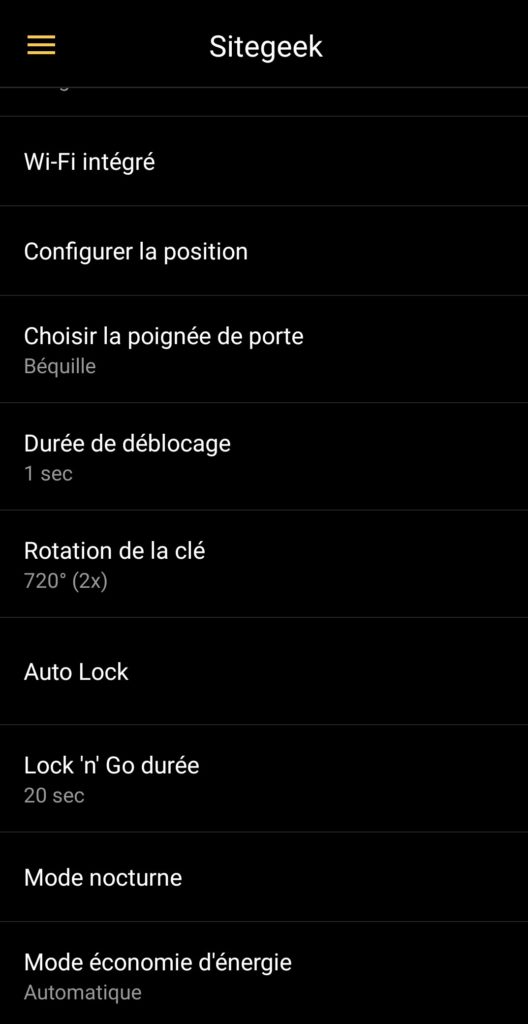 Nuki Smart Lock 3.0 Options