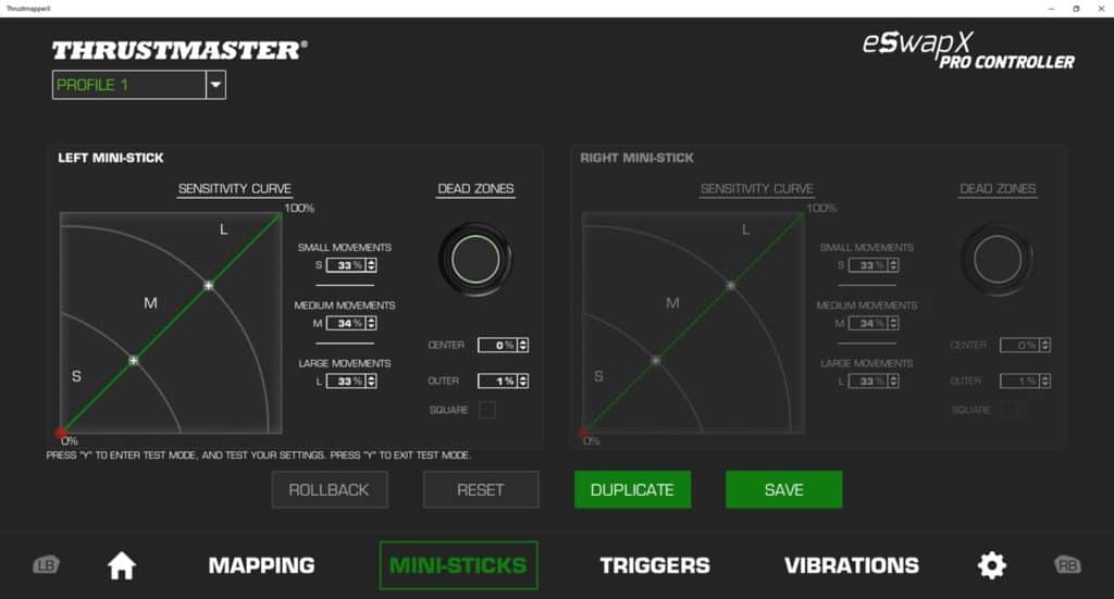 La configuration d'une Thrustmaster eSwap X Pro avec l'app ThrustmapperX
