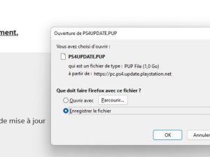 enregistrer fichier PS4