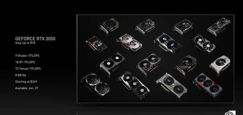 Nvidia rtx3050 avec Ray Tracing