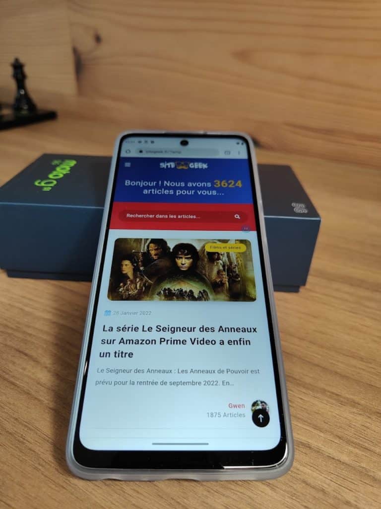 Motorola Moto G51 5G - le site est toujours aussi beau sur un Motorola