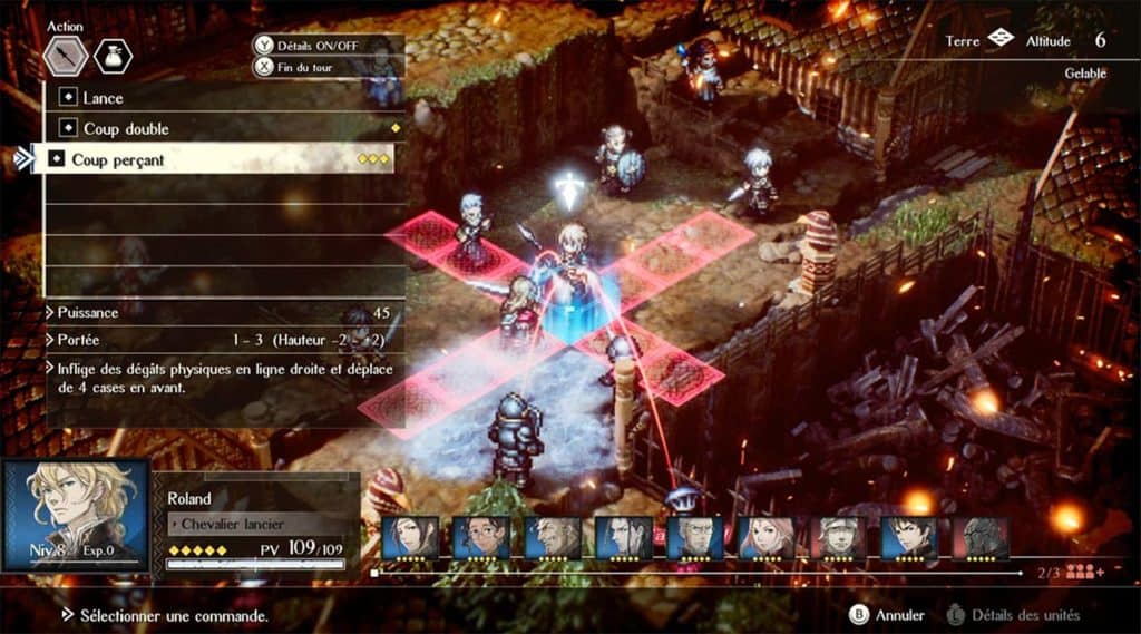 Des images du gameplay de Triangle Strategy