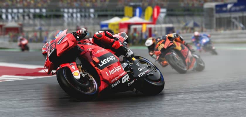 MotoGP22 moto courbe