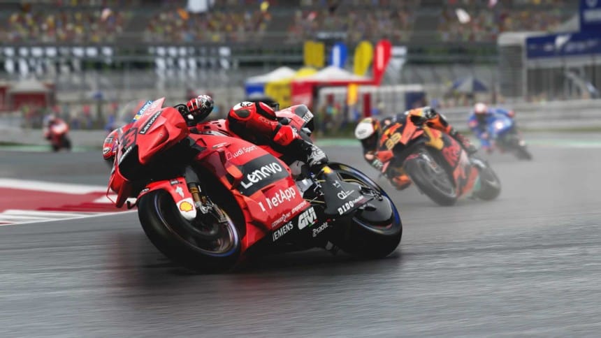 MotoGP22 moto courbe