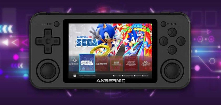Le visuel officiel de la console Anbernic RG351P