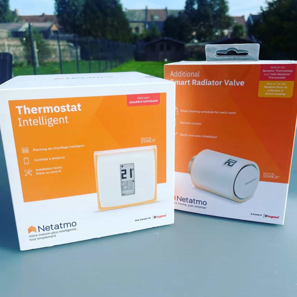 Le thermostat Netatmo dans son emballage