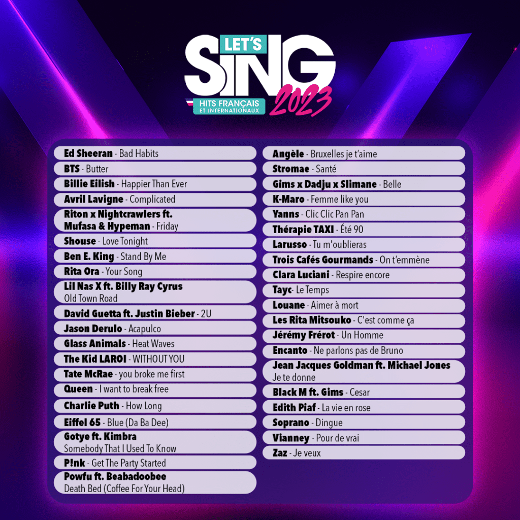 playlist let's sing 2023 fr