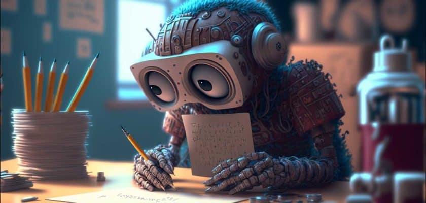 Un robot qui écrit un texte