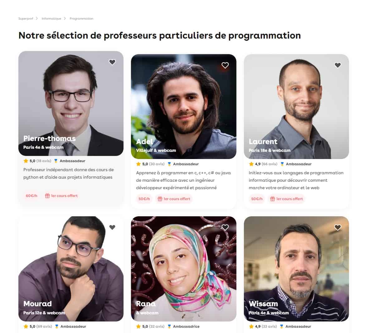 Il existe des plateformes de mise en relation de profs particuliers spécialisés en programmation !