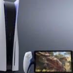 La console Project Q à côté d'une PS5