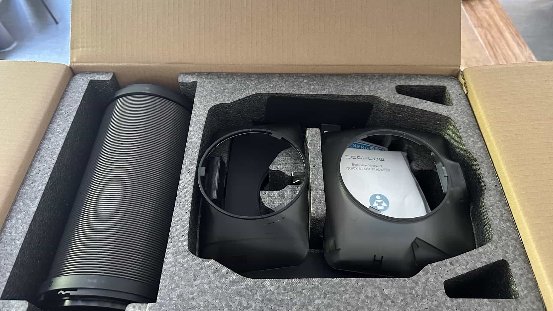 EcoFlow Wave 2 : l'ensemble est emballé avec soin