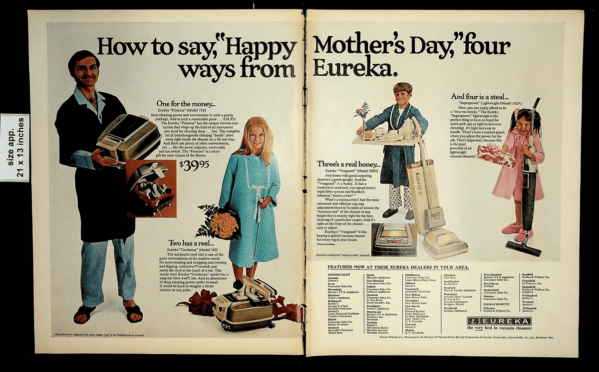 Je ne resite pas à vous partager cette publicité des années 70 pour la fête des mères