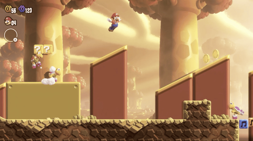 Des images du gameplay de Super Mario Bros Wonder