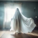 Un fantôme au milieu d'une pièce