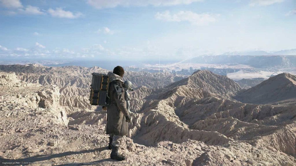 Une capture d'écran du jeu Death Stranding 2