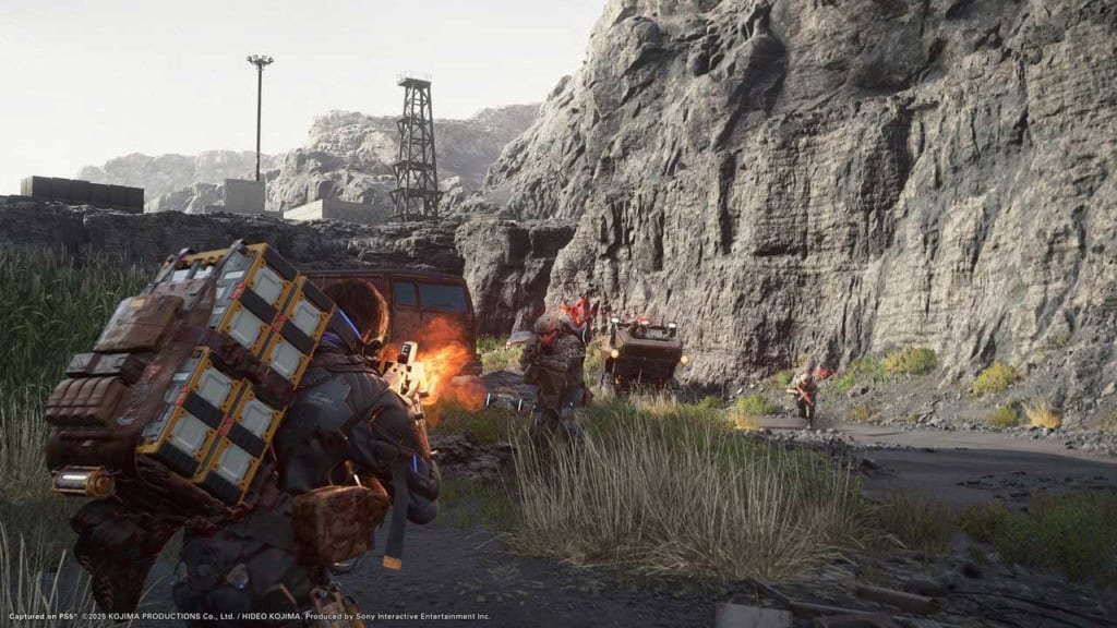 Une capture d'écran du jeu Death Stranding 2