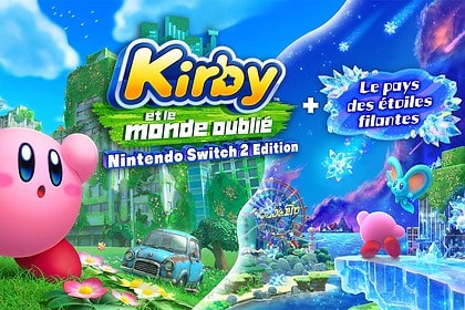 Le visuel officiel de Kirby et le monde oublié Nintendo Switch 2 Edition