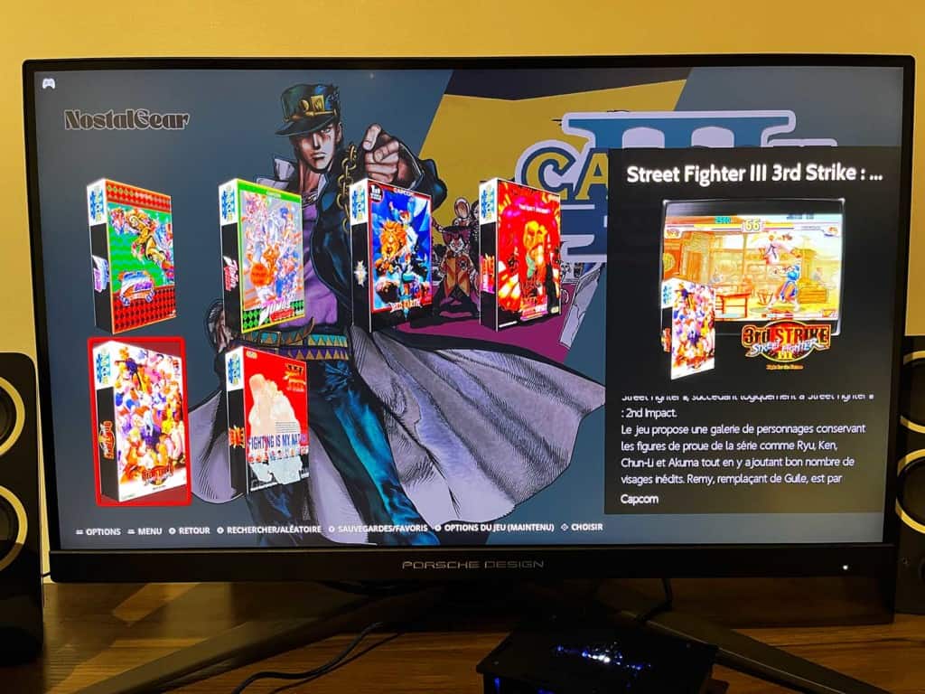 Les menus de la NostalGear GearMaster