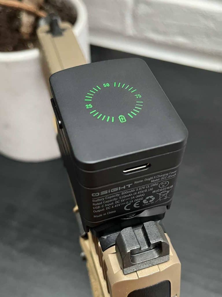 Le boitier de recharge du Osight X