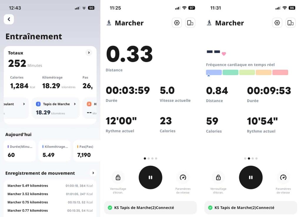 L'app mobile du WalkingPad Z3