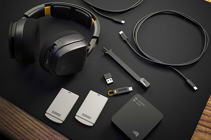 le GHS Wireless InfinitePlay avec ses accessoires posé sur un bureau