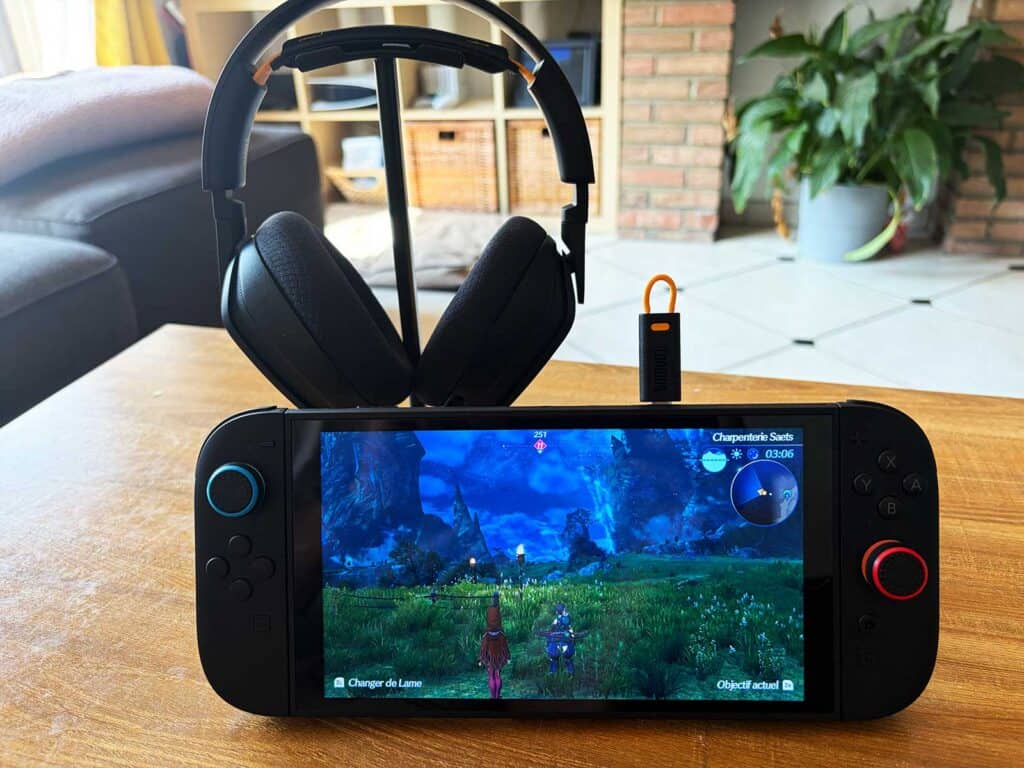 Le GHS Wireless InfinitePlay branché sur une Switch