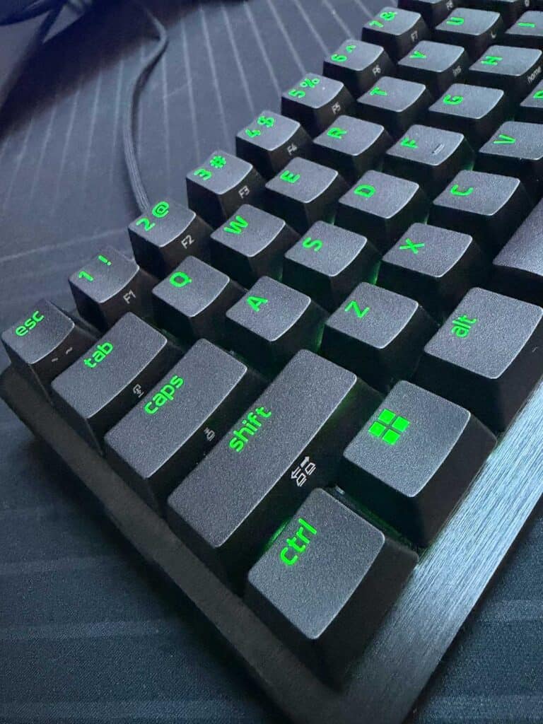 Gros plan sur le Razer Huntsman V3 Pro Mini 8KHz