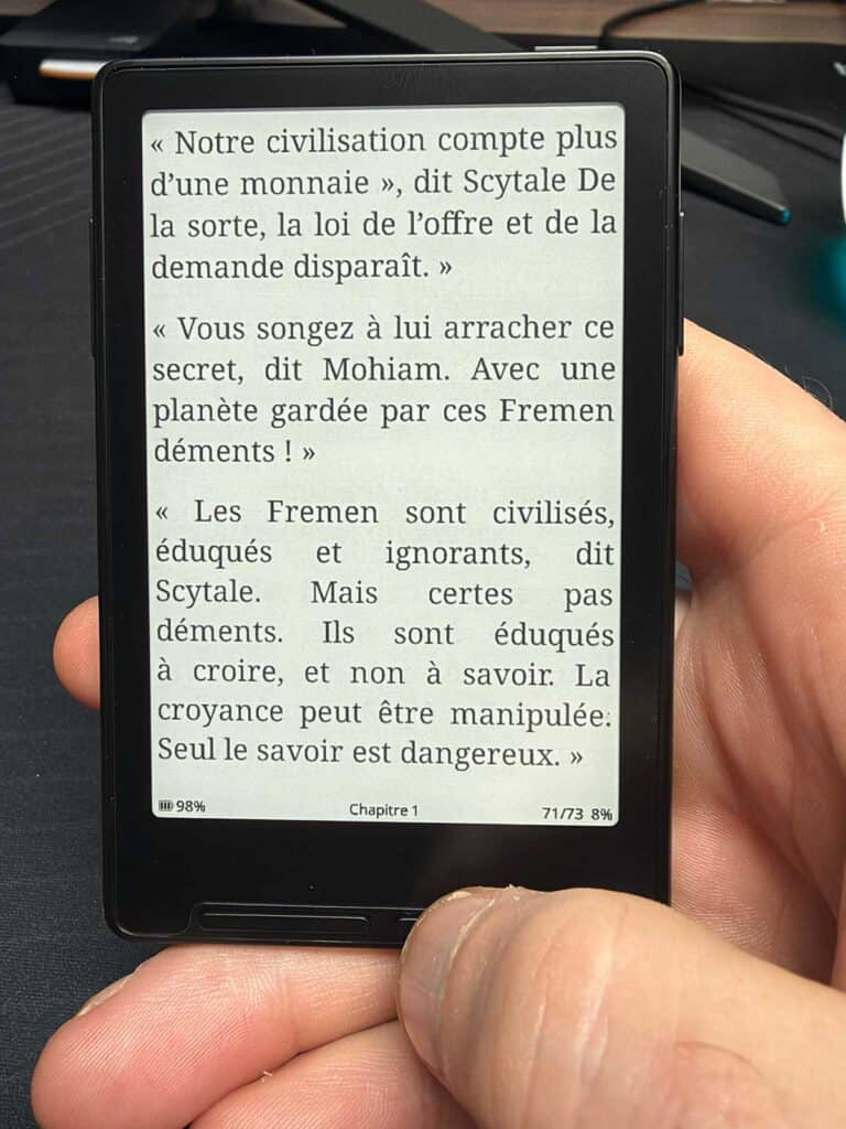 La Xteink X3 allumée